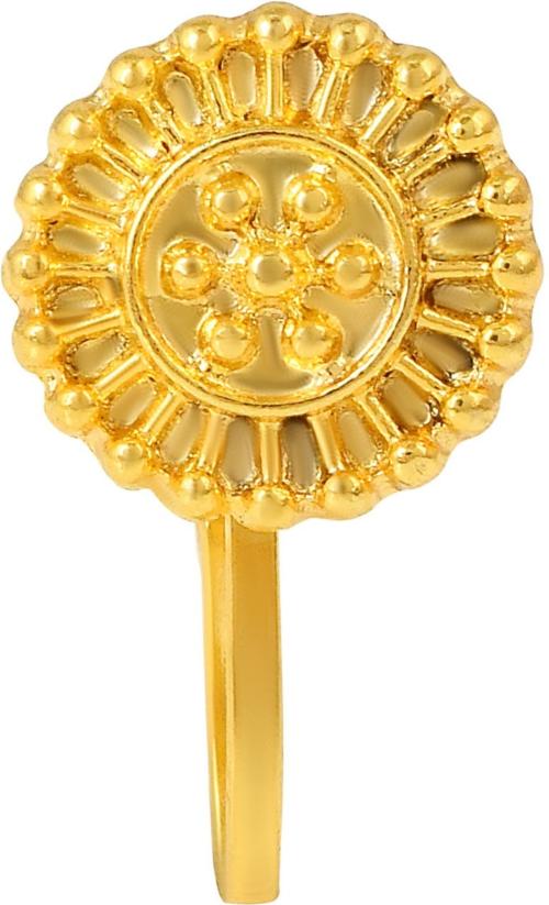 ADMIER Brass Goldplated floral design Marathi Nath 