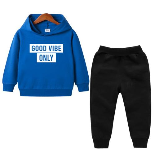 Kiddy Star Boys Hooded sweatshirt and Track pant sets| Cotton Blend | Pack of 1 | Royal Blue | 3-4 Y