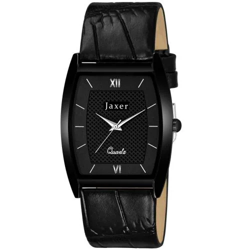 Jaxer Rectangle Black Dial Analog Men's Watch