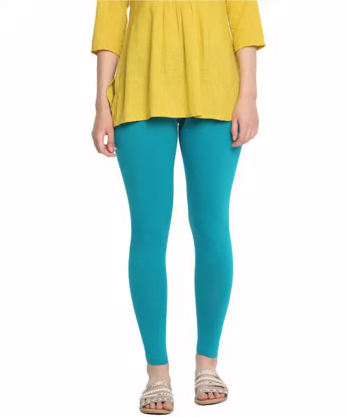 Dollar Women's Missy Pack of 1 DZ Green Color Slim fit Comfortable Ankle Length Leggings