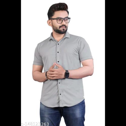 KHANJAN FASHION Men Regular Fit Solid Slim Collar Casual Shirt