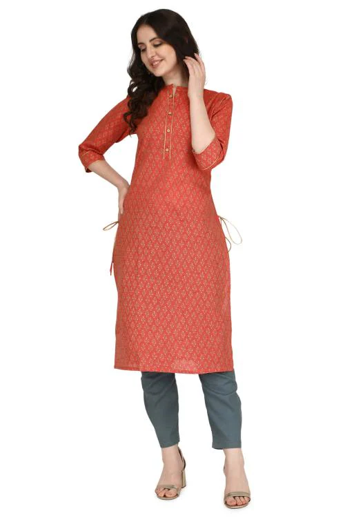 Solucion Bright & Beautiful Admyrin Bhagalpuri Cotton with Block Printing Party Wear / Festive Wear Kurti