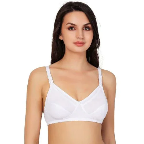 GC GLORIOUS CHOICE Women's Non Padded Maternity/Breast Feeding Bra (Pack of 3) (40B, White)