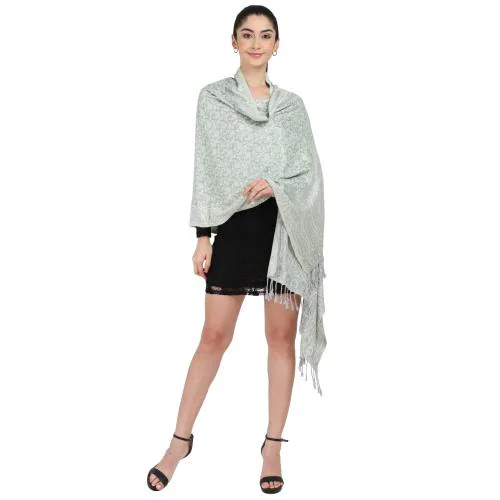 Cashmere Craft Wollen Light Green/Mint Green Winter Shawl for Women & Girls (Scarf Stole 3018)