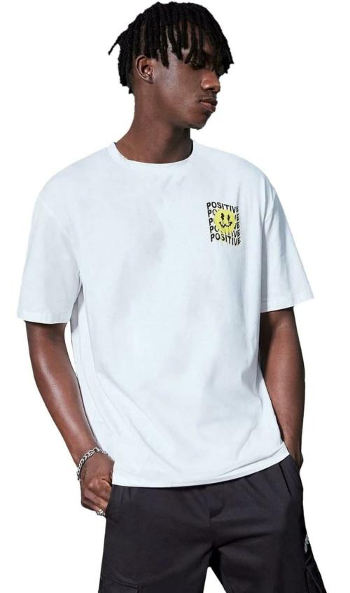 DENIMHOLIC Oversized t Shirt for Men Printed, Drop Shoulder Tshirt for Men, Baggy Tshirt for Men, Printed Oversized t Shirts for Men