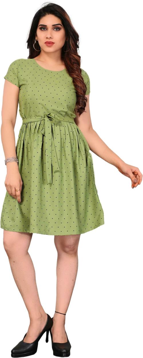CIELUS Women A-line Green Dress (XXL)