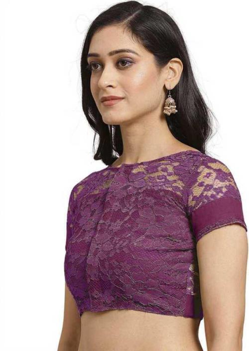 Dharmee Women Multicolor Net, Lace Self Design Saree with Unstitched Blouse