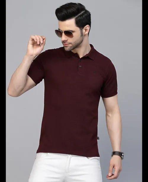 Rigo Men Wine Polo T-shirt
