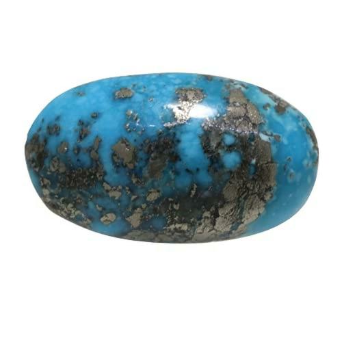 Retrend Design 40 Carat Non-Precious Metal Firoza Turquoise Gemstone