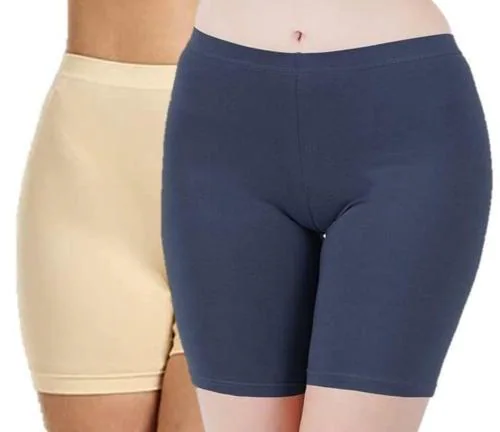 Regalia Procot Cotton Cycling Shorts Slip Underskirt safety short Under Dresses for Women Seamless Briefs Anti Chafing Underwear Panties Mid Thigh Boyshorts Regular and Plus Sizes Combo Pack