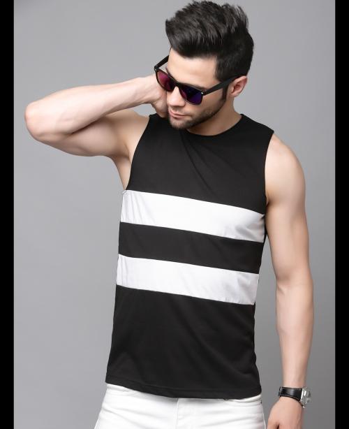 Rigo Men Black Vest T-shirt