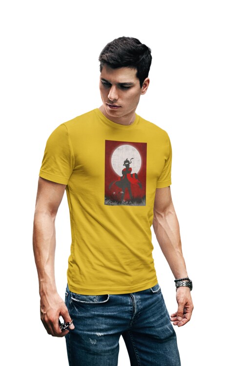 Yellow - Large Red Moon Sage Mode Naruto T shirt For Men TeesTheDay