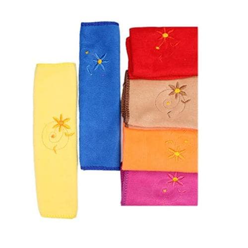 Shivarth Rumal Cotton Floral Embroidery Handkerchiefs Lace Hankie Women Ladies Set of 12