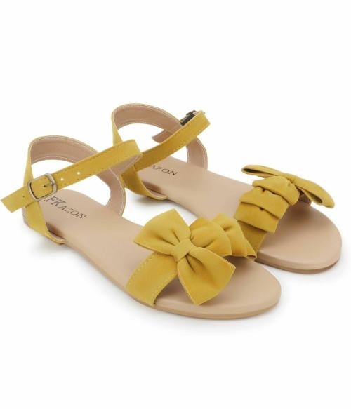FK AZON Yellow Flats for Women