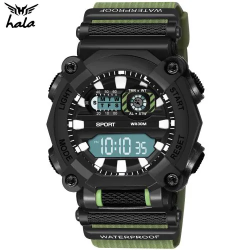 hala Stylish Sports Amazing Look Cool Style - For Men HL-1040-Green Atteractive Sports Designer