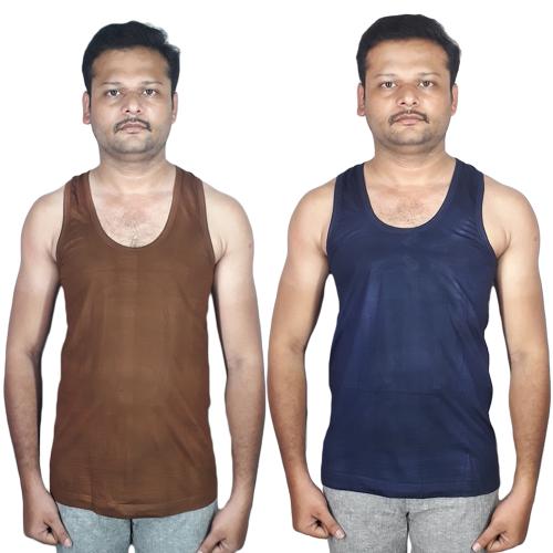 Peerless Wear Mens Vests Combo pack of 2 Pure Cotton Colour