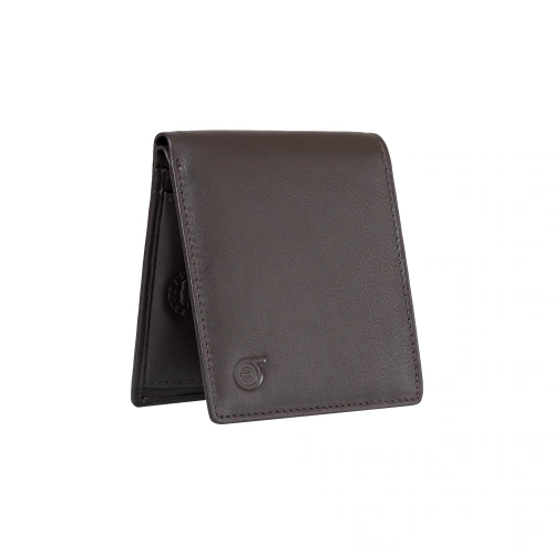 BAGMAN Leather Wallet For Men (Casual, Dark Brown)