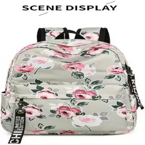 Lychee Bags Women Printed Canvas Backpack