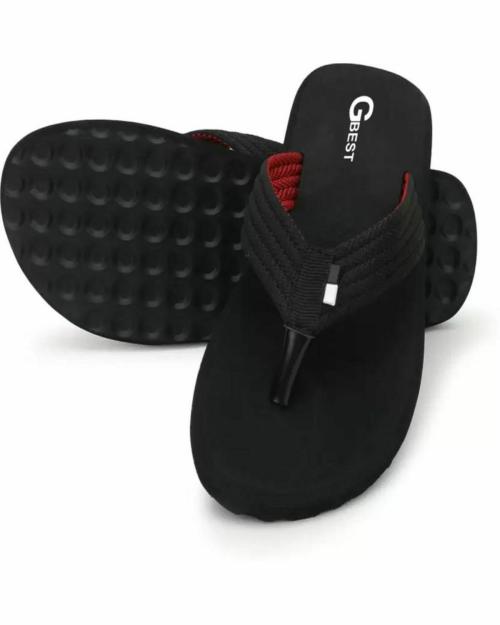 GBEST Men Flip Flops Slippers Black