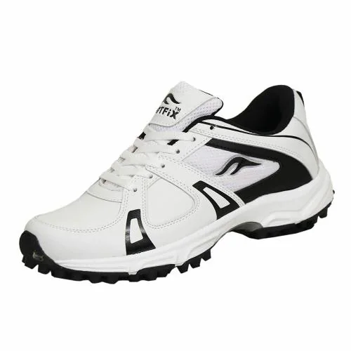 FOOTFIX White Cricket Shoes, Striker Cricket Shoes for Men, Cricket Sports Shoe Size 7 Uk/Ind