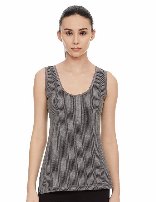 VANILLAFUDGE Women & Girls Winter Wear Warm Innerwear Tailored Fit Thermal Top Sleeveless Sando Slip Camisole (Brown-L) thermals for women |women thermals |women |thermal innerwear