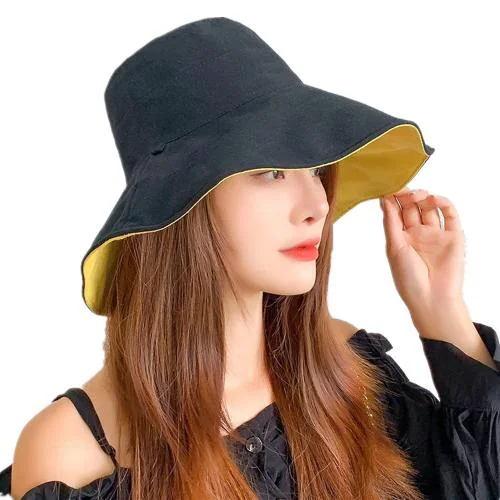 Palay Big Brim Bucket Hat For Women Upf 50+ Foldable Sun Protection Hatprint Reversible Bush Fisherman Sun Hat Beach Hat Cap For Ladies Men