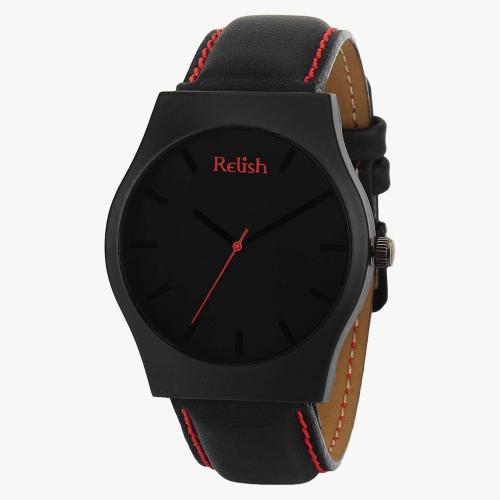 RELISH Analog Black Watch For Men And Women -RE-BB8017