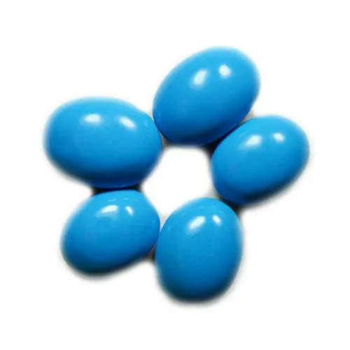 55Carat Natural Turquoise at Wholesale Rate 7.25 Ratti 6.89 Carat Oval Shape Firoza Loose Gemstone Astrologers Jewellers 1 Pc