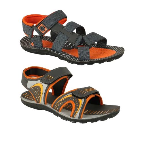 Genial Men's Combo Pack of 2 Sandals