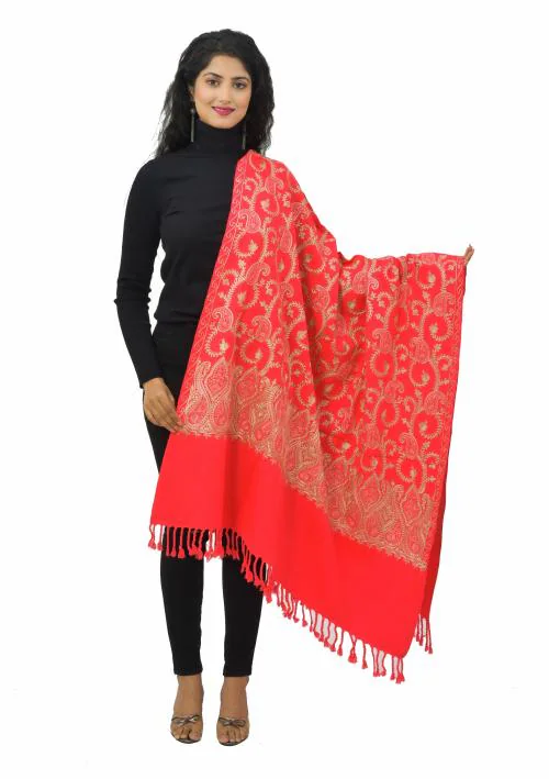 BAISA Women Coral Embroidery Wool Shawls