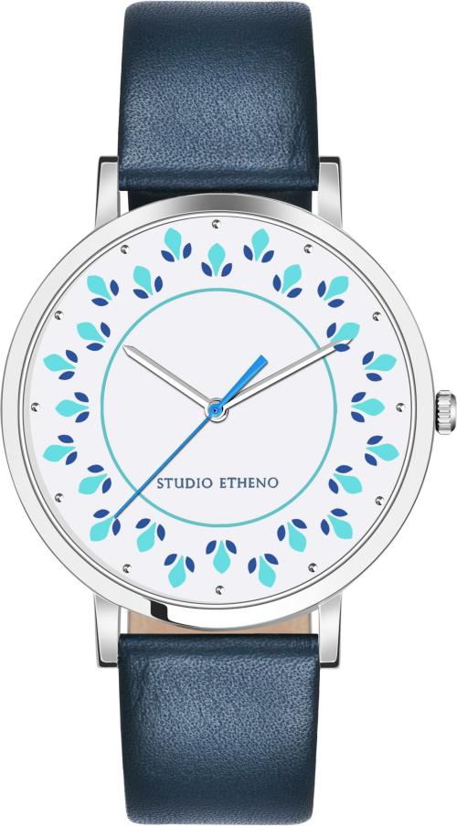 Studio Etheno Analog White Dial Blue Strap Watch for Women - (SD3-ETHENIC-SS-WHT)