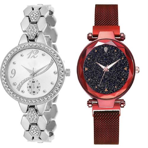 Crispy Analog Multicolor Dial Multicolor Strap Watch For Women