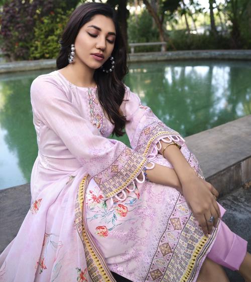 THE JAZZBAAT Cotton Unstitch Salwar suit Material Unstitched Salwar Suit Dress Material High Quality Unstitched Dress Material For Women (Purple)