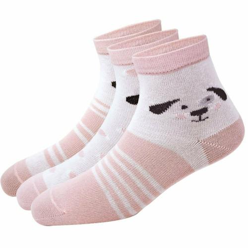 INSTEP Girls Cotton Puppy Design Socks (8-11Y) - Pack Of 3