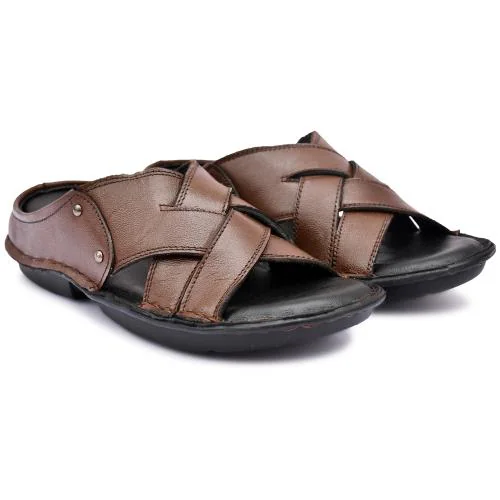 OBUCA -MAKE YOUR OWN CLASS Genuine Leather Sandal / Slipper For Men_UK 9_Brown