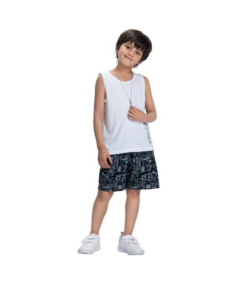 Sid Rock Cotton Sinker Co-ord Set|Sport Wear Pattern | Summer Style| T'shirt & Shorts set for Boys