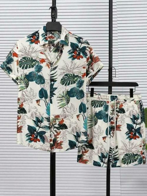 LG Lycra Blend printed Green Night Suit Set|co-ord set