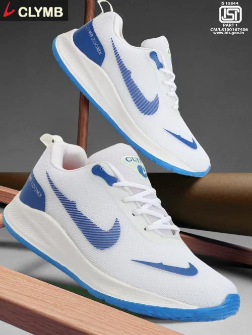 CLYMB Tmas Wht R.Blue Walking/Outdoor/Gym & Traning Outdoors For Men (Navy , 9)