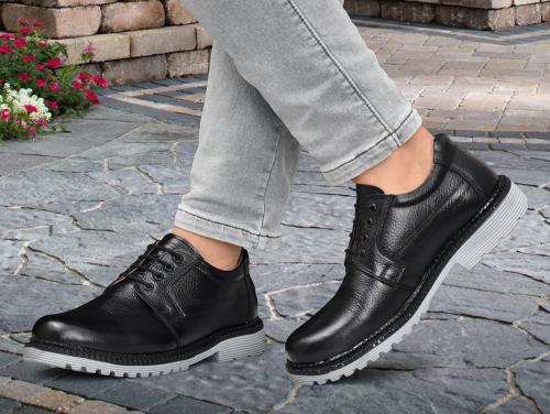 Pillaa Men's Formal Police Uniform Safety Shoes Lace Up For Men