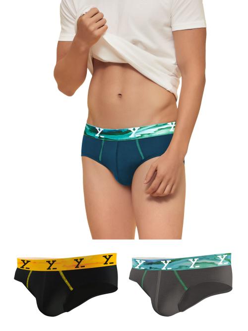 XYXX Pack of 3 Intellisoft Micro Modal Dynamo Men Briefs