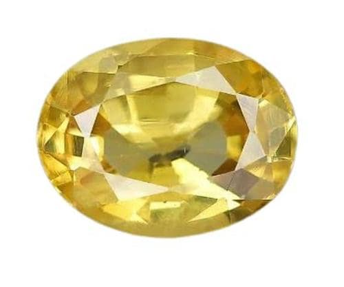 Feel Touch Mart Yellow Sapphire Stone 8 Carat Pukhraj Stone Original Certified 8.50 Ratti Natural Earth Mine Srilanka Oval Shape Unheated & Untreated Best Yellow Saffire Loose Stone For Men & Women