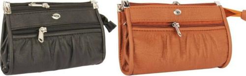 Rapid Costore PU Black And Tan Clutch ,Pack of 2