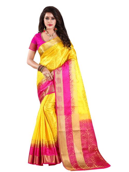 Ai-Para Couture Women Soft Tusser silk Banarasi saree With Blouse