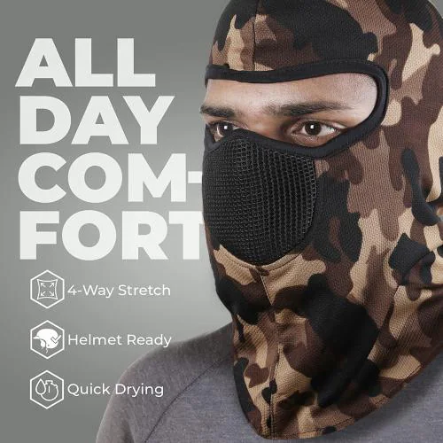 CareDone Full Face Cover Reusable, Anti Pollution Head Mask For Unisex.( Brown,Packof1)