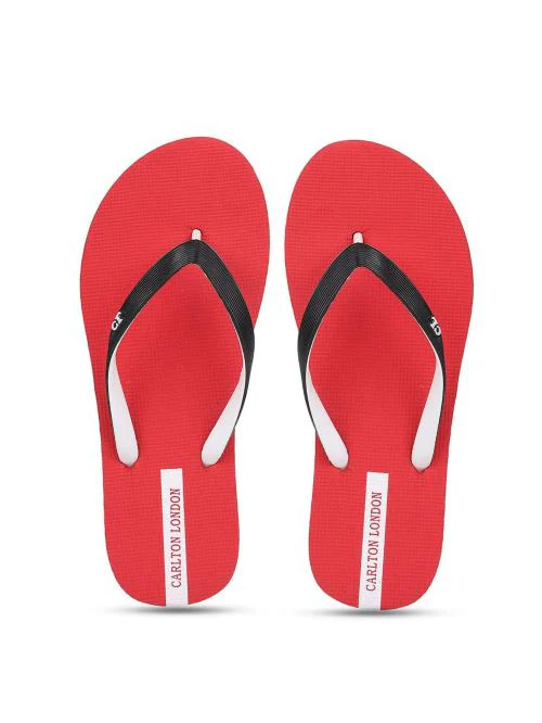 Carlton London Red Flip flops for Women