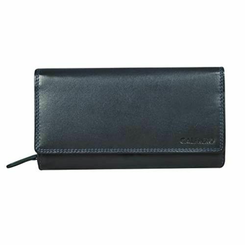 Calfnero Women Blue Genuine Leather Wallet
