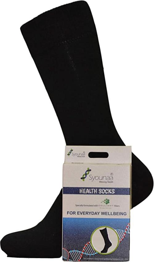 Syounaa Black Health Socks For Everyday Wellbeing For Men (Pack Of 1 Pair)