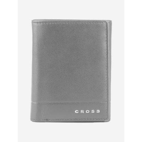 Cross Mono Tri Fold Black Leather Men Wallet