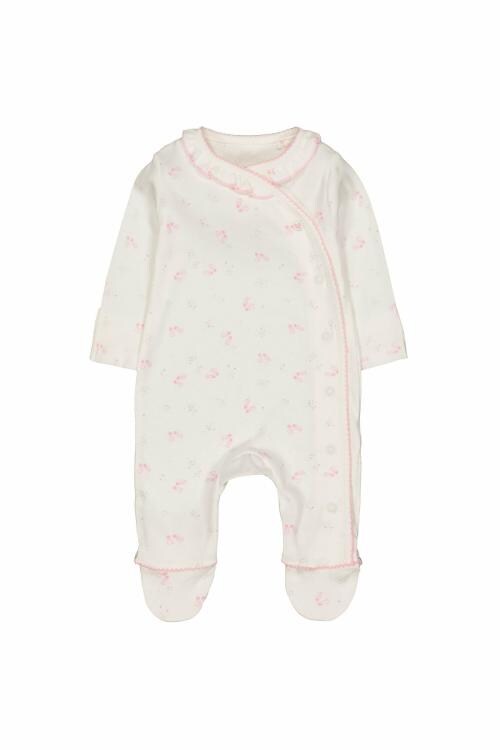 Mothercare Girls Full Sleeves Ballet Romper - Pink