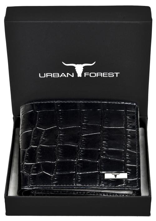 Urban Forest Viserion Black Printed Leather Wallet for Men